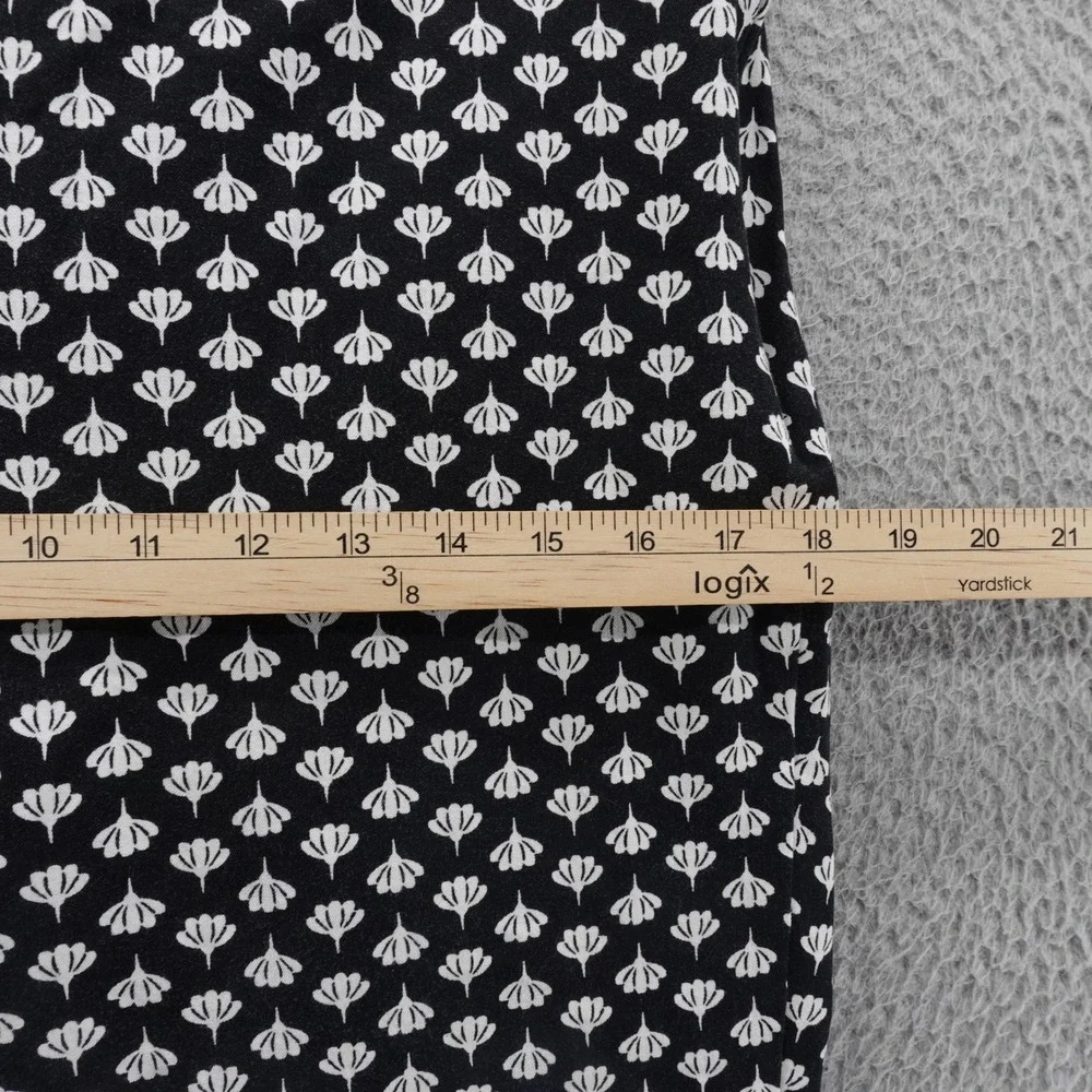 Talbots Floral Print Pants Black White 10P‎ Womens Stretch Cropped Trousers - Picture 8 of 16